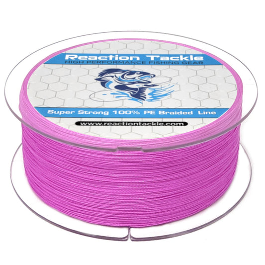 Reaction Tackle Braided Fishing Line - Pink