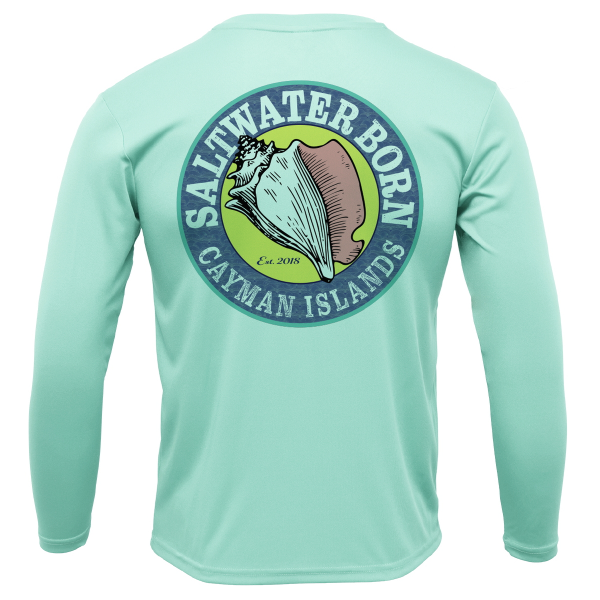 Cayman Islands Diver Men's Long Sleeve UPF 50+ Dry-Fit Shirt