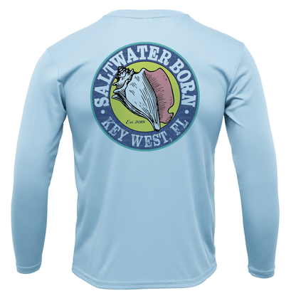 Key West, FL Flag Boy's Long Sleeve UPF 50+ Dry-Fit Shirt