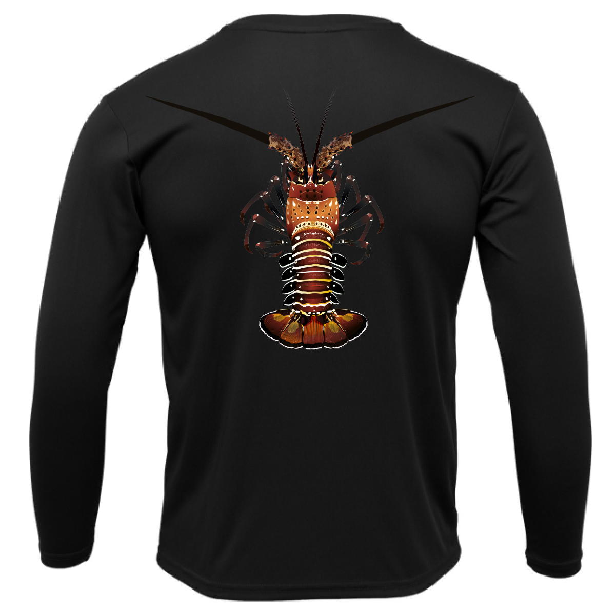 Key West, FL Realistic Lobster Men's Long Sleeve UPF 50+ Dry-Fit Shirt