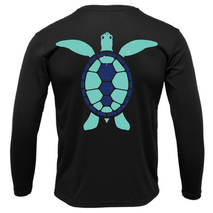Key West, FL Turtle Men's Long Sleeve UPF 50+ Dry-Fit Shirt