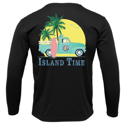 Key West, FL Island Time Men's Long Sleeve UPF 50+ Dry-Fit Shirt