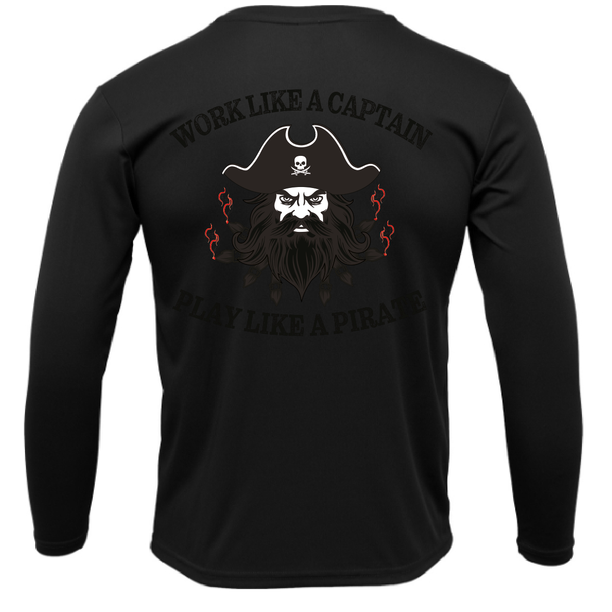 Tampa Bay, FL Blackbeard Men's Long Sleeve UPF 50+ Dry-Fit Shirt