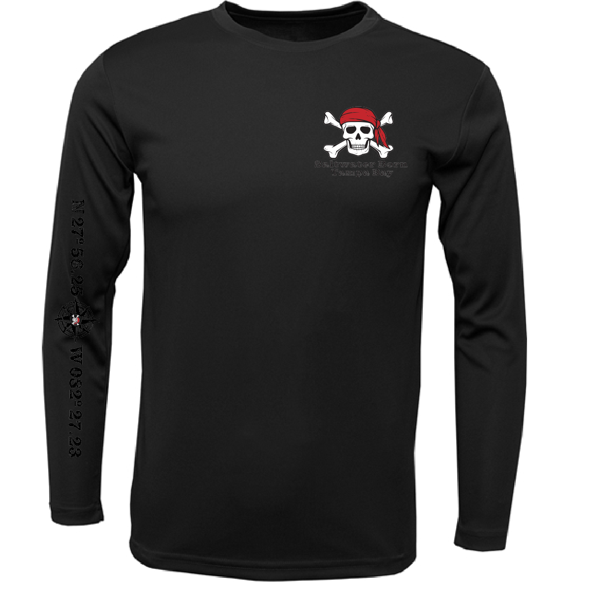 Tampa Bay, FL Blackbeard Men's Long Sleeve UPF 50+ Dry-Fit Shirt