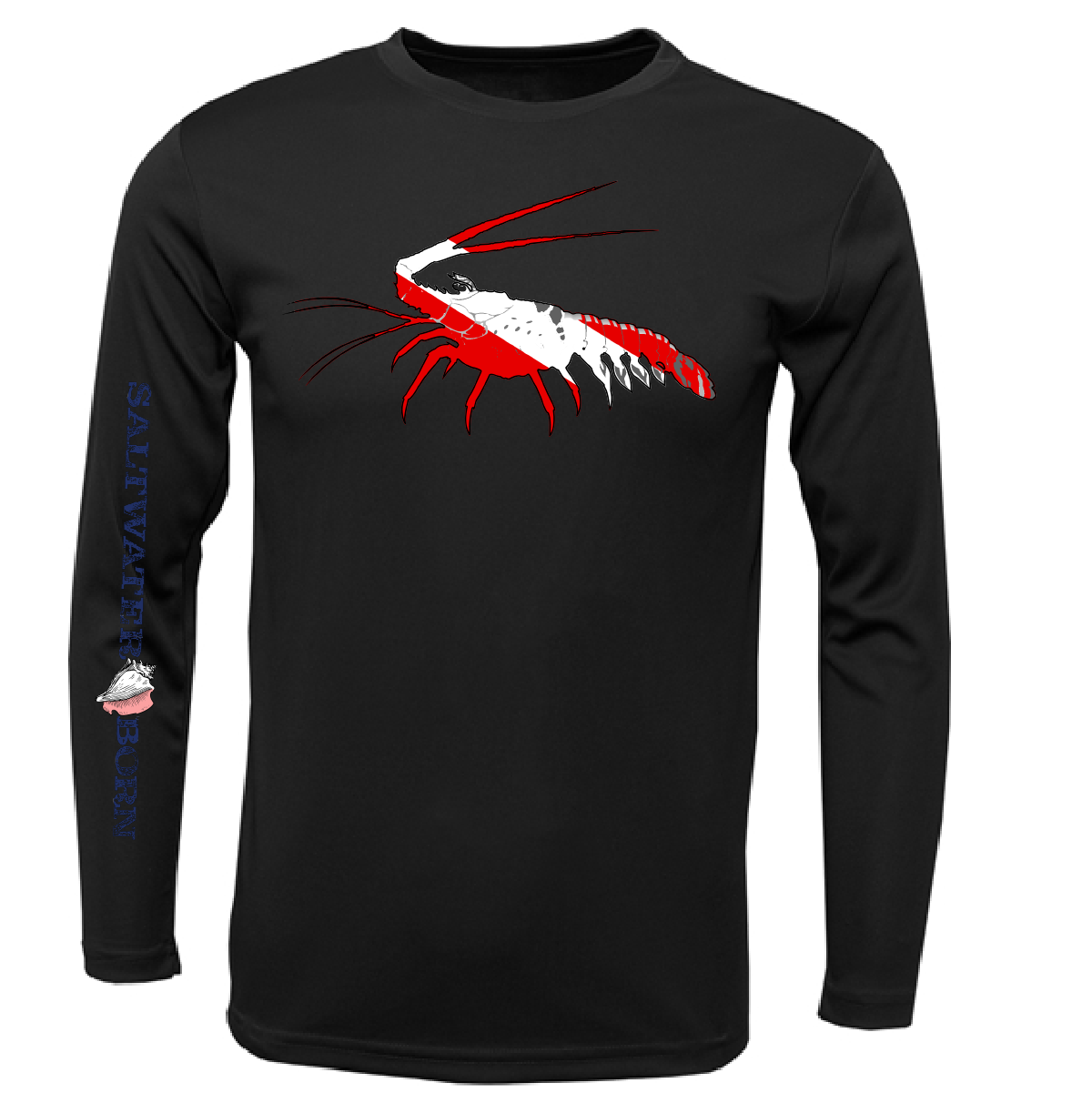 Key West, FL Spiny Lobster Diver Men's Long Sleeve UPF 50+ Dry-Fit Shirt