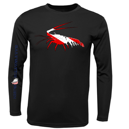 Key West, FL Spiny Lobster Diver Men's Long Sleeve UPF 50+ Dry-Fit Shirt