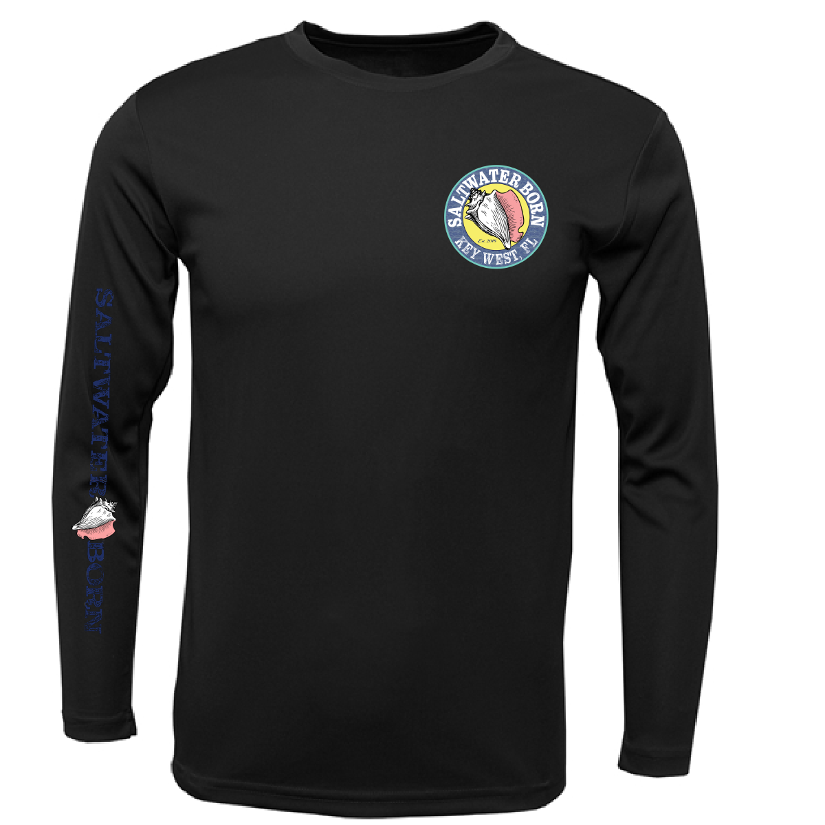 Key West, FL Turtle Men's Long Sleeve UPF 50+ Dry-Fit Shirt
