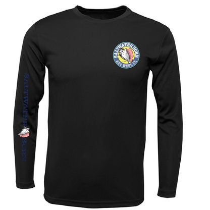 Key West, FL Turtle Men's Long Sleeve UPF 50+ Dry-Fit Shirt