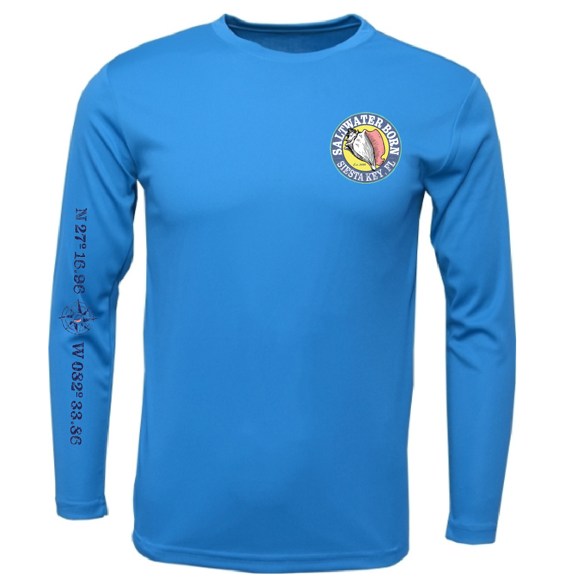 Siesta Key, FL Kraken Men's Long Sleeve UPF 50+ Dry-Fit Shirt