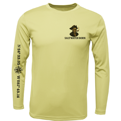 Key West, FL Pirate Men's Long Sleeve UPF 50+ Dry-Fit Shirt