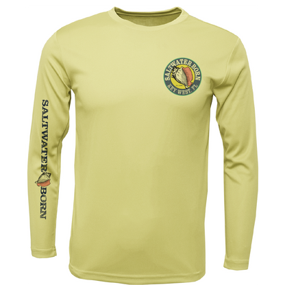 Key West, FL "Catch Clean Conserve" Lionfish Men's Long Sleeve UPF 50+ Dry-Fit Shirt