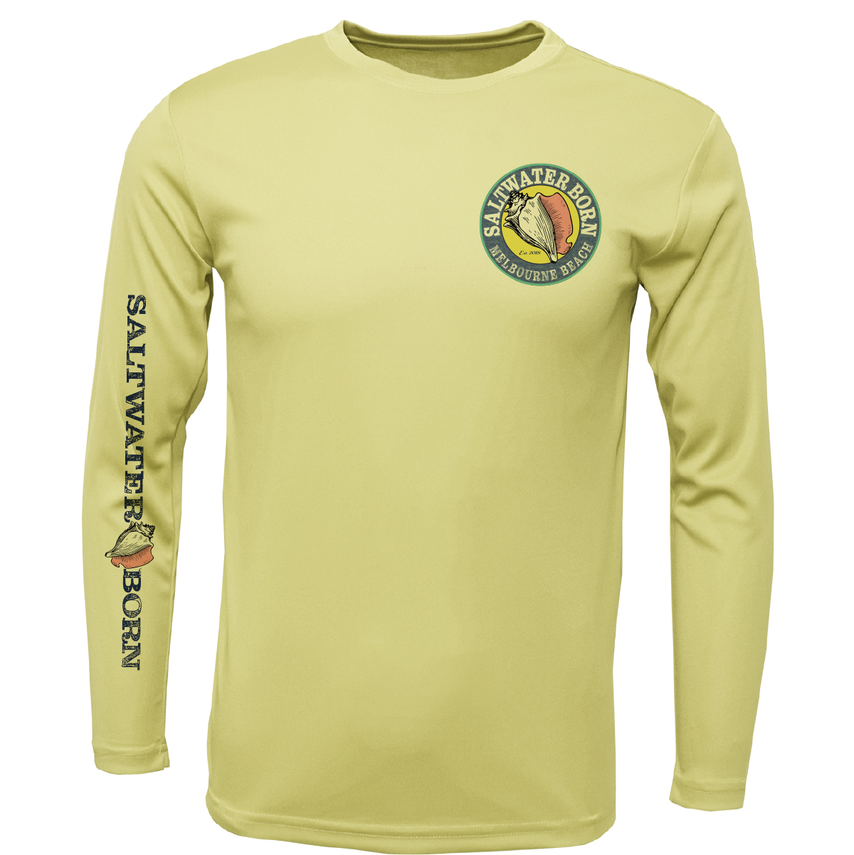 Melbourne Beach, FL Island Time Men's Long Sleeve UPF 50+ Dry-Fit Shirt