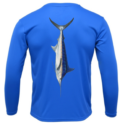 Siesta Key, FL Marlin Men's Long Sleeve UPF 50+ Dry-Fit Shirt