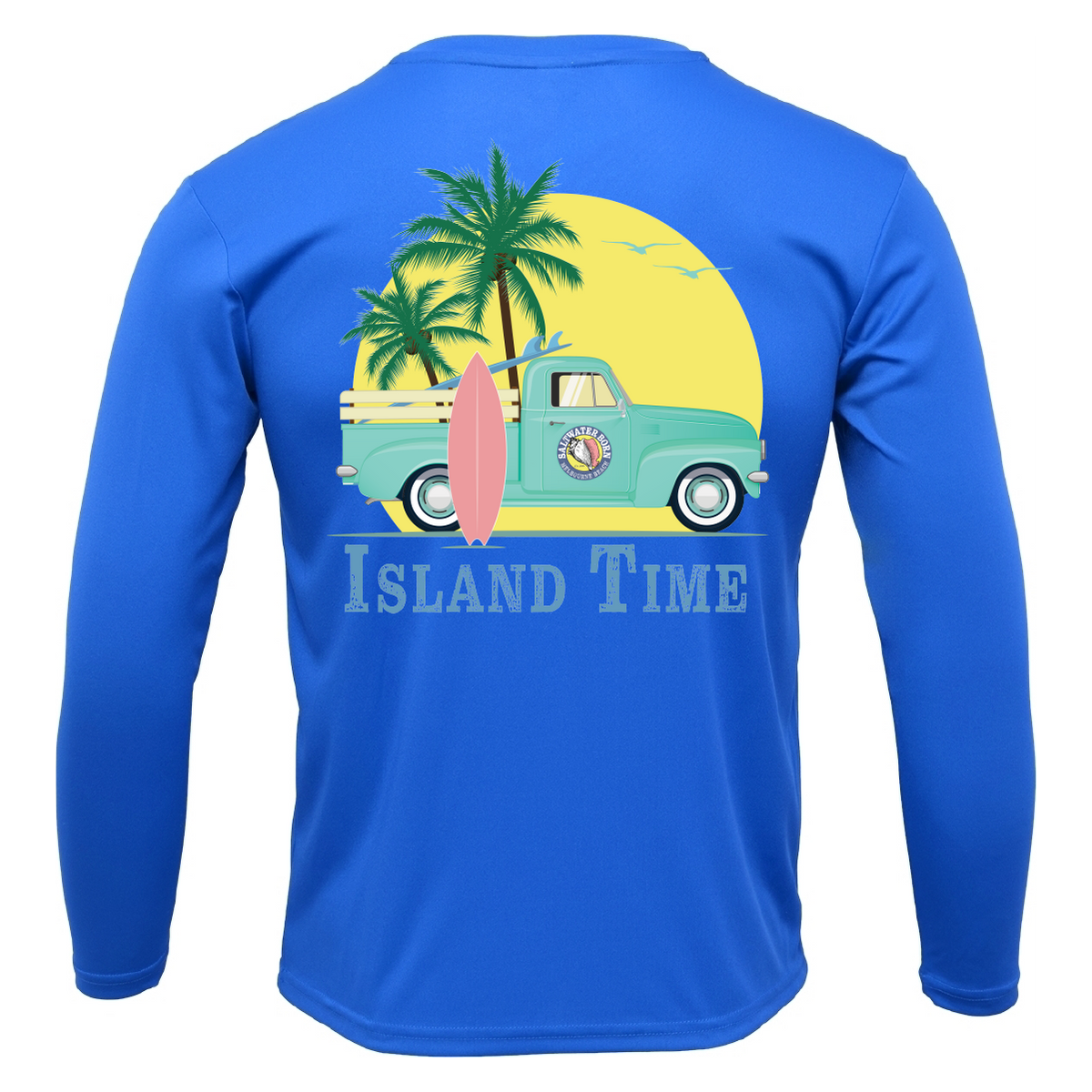 Melbourne Beach, FL Island Time Men's Long Sleeve UPF 50+ Dry-Fit Shirt