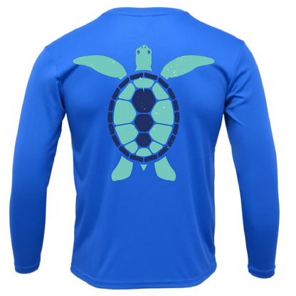 Key West, FL Turtle Men's Long Sleeve UPF 50+ Dry-Fit Shirt