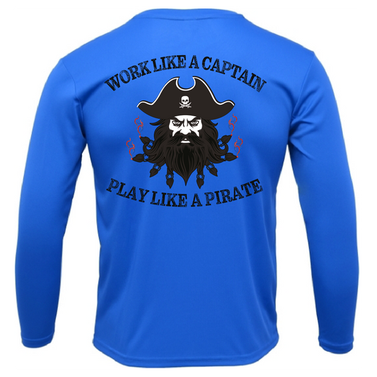 Tampa Bay, FL Blackbeard Men's Long Sleeve UPF 50+ Dry-Fit Shirt