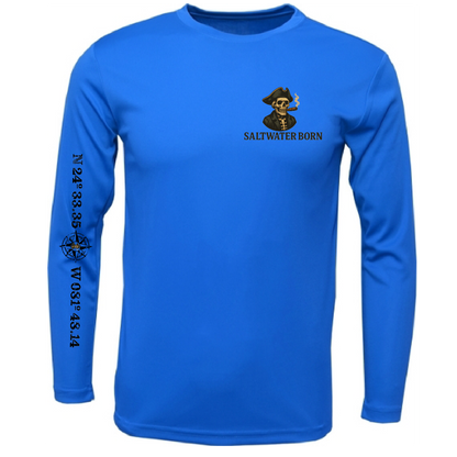 Key West, FL Pirate Men's Long Sleeve UPF 50+ Dry-Fit Shirt