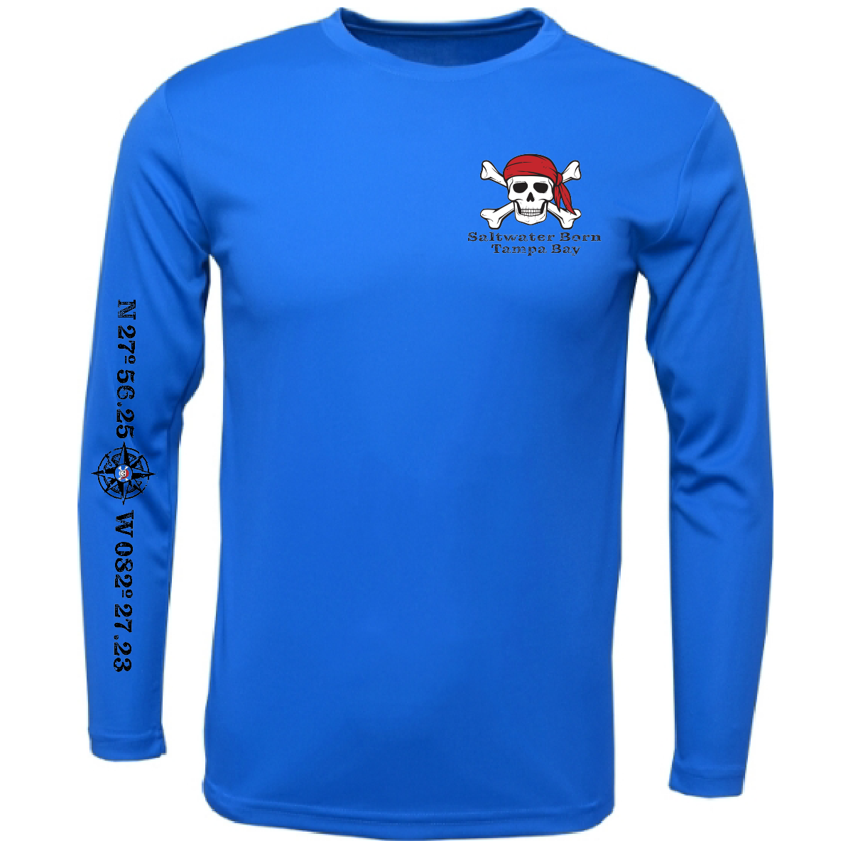 Tampa Bay, FL Blackbeard Men's Long Sleeve UPF 50+ Dry-Fit Shirt