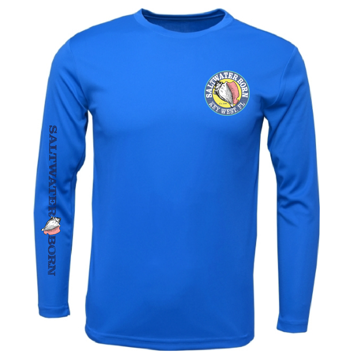 Key West, FL Island Time Men's Long Sleeve UPF 50+ Dry-Fit Shirt