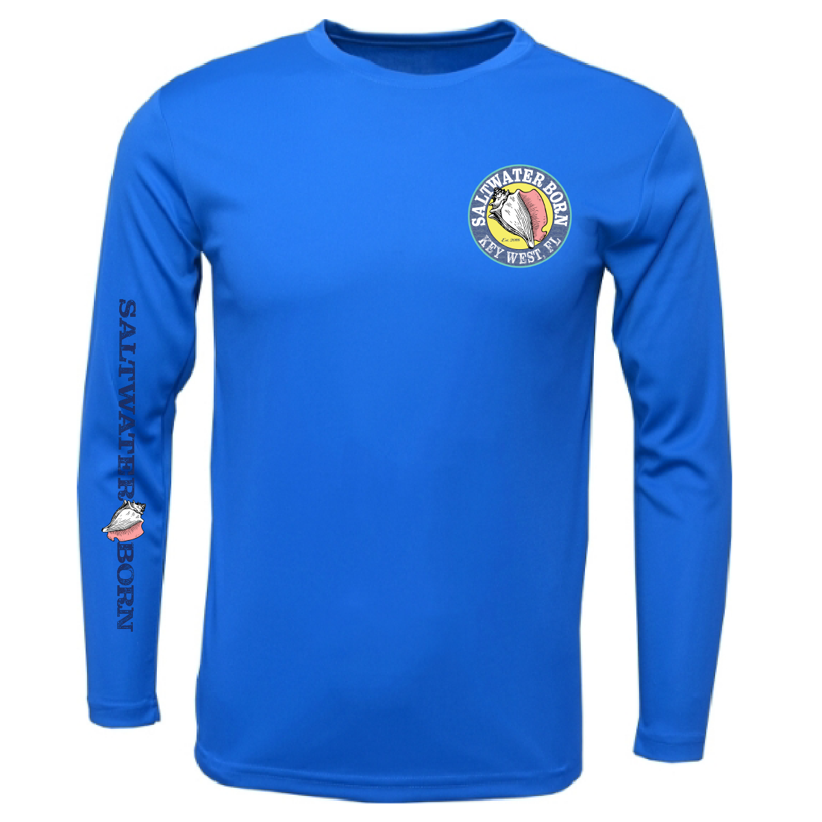 Key West, FL Realistic Lobster Men's Long Sleeve UPF 50+ Dry-Fit Shirt