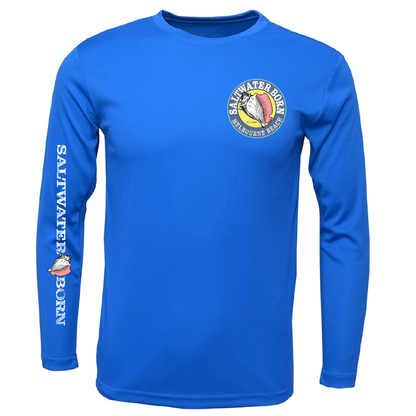 Melbourne Beach, FL Island Time Men's Long Sleeve UPF 50+ Dry-Fit Shirt