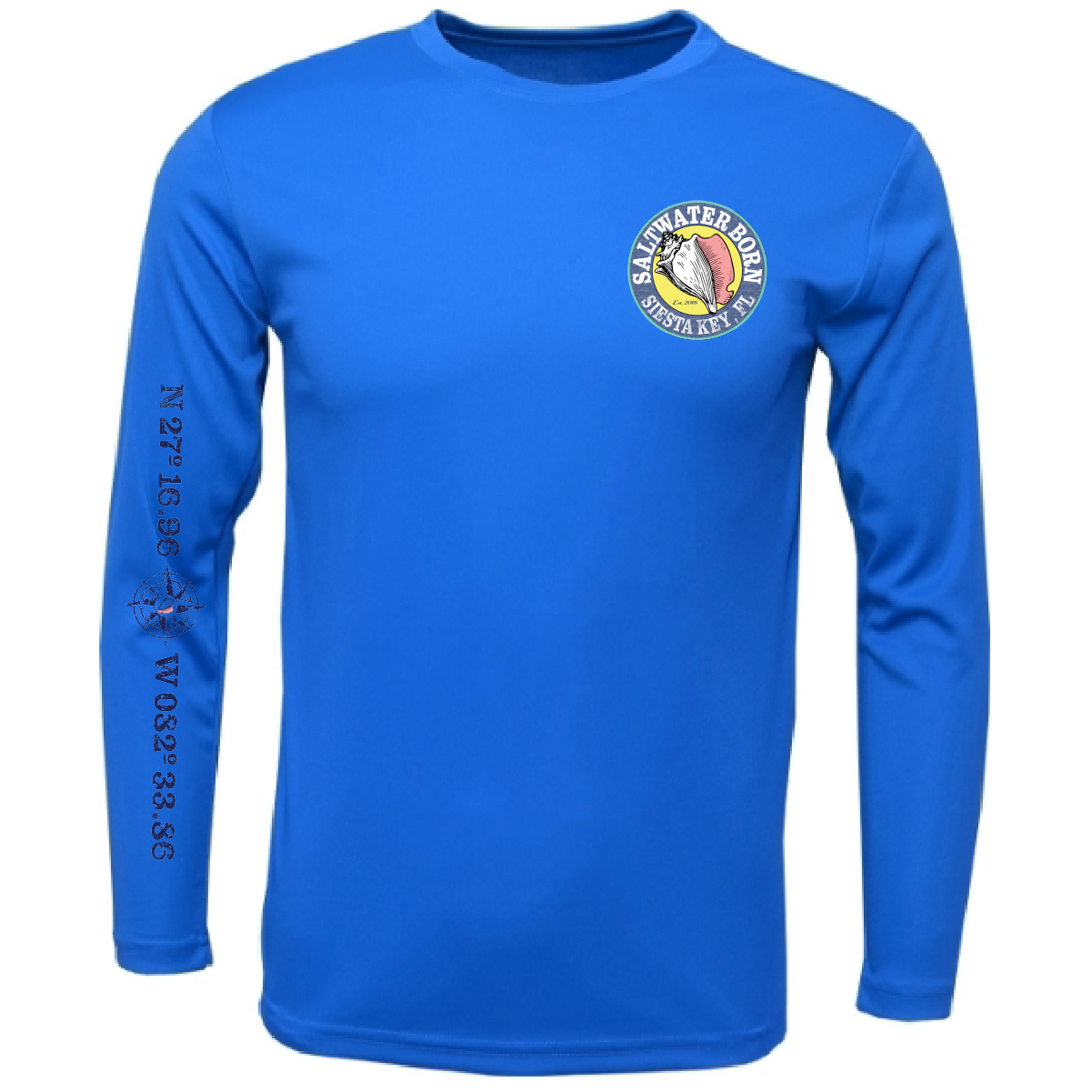 Siesta Key, FL Marlin Men's Long Sleeve UPF 50+ Dry-Fit Shirt