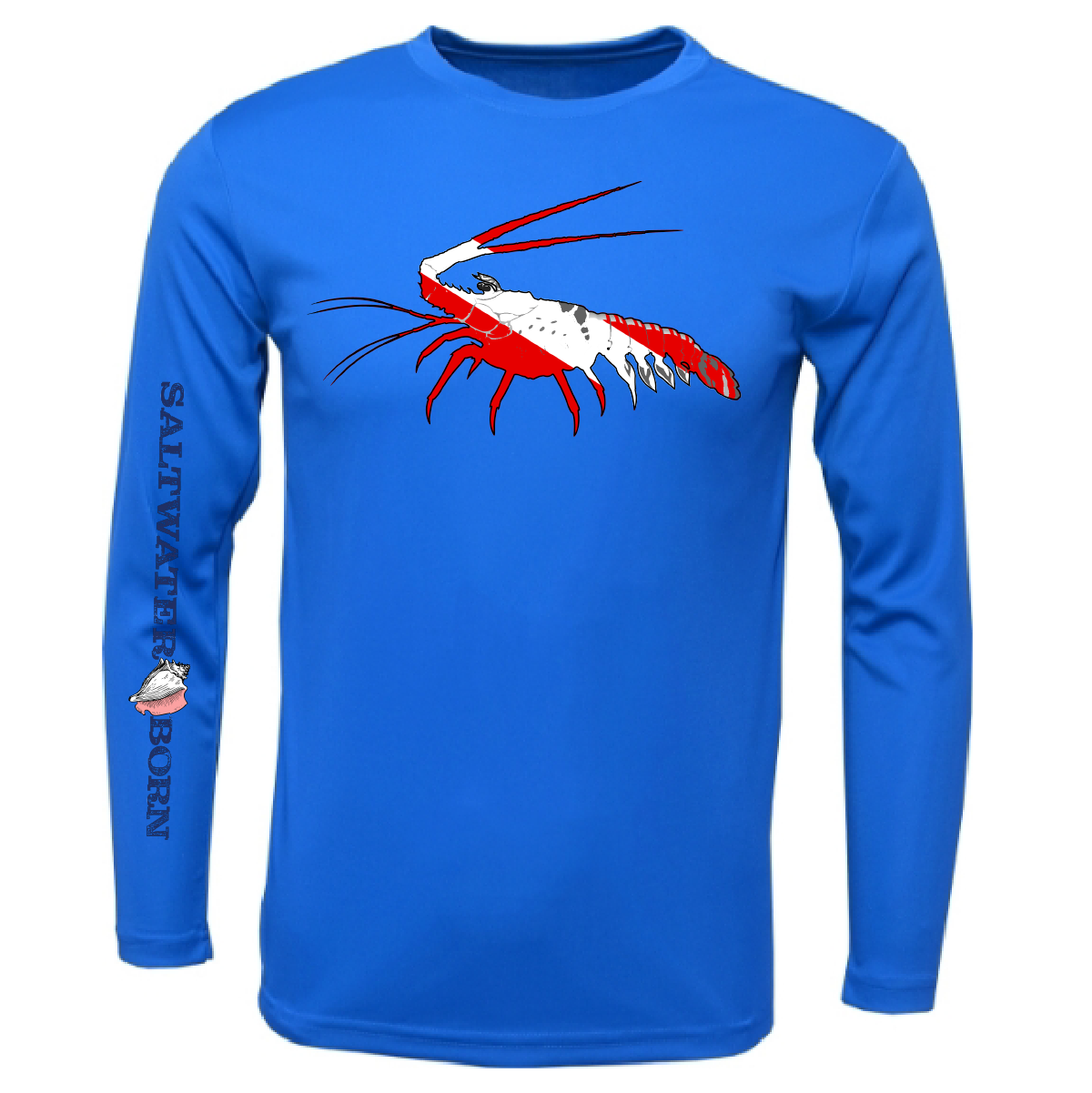 Key West, FL Spiny Lobster Diver Men's Long Sleeve UPF 50+ Dry-Fit Shirt