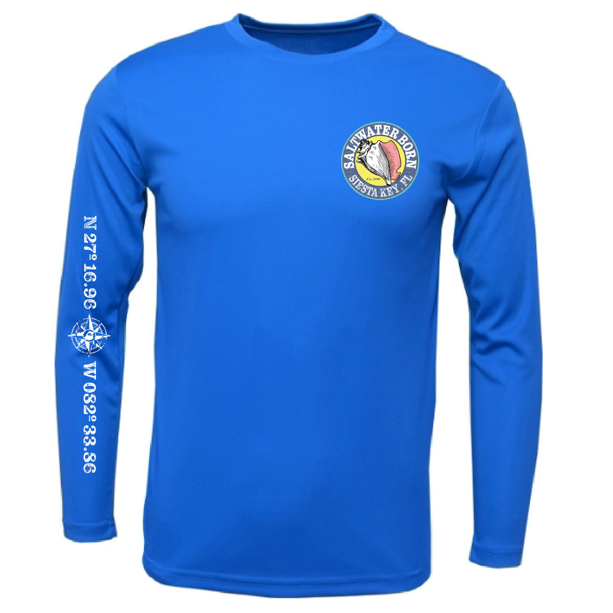 Siesta Key, FL "Surrender The Booty" Men's Long Sleeve UPF 50+ Dry-Fit Shirt