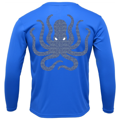 Siesta Key, FL Kraken Men's Long Sleeve UPF 50+ Dry-Fit Shirt