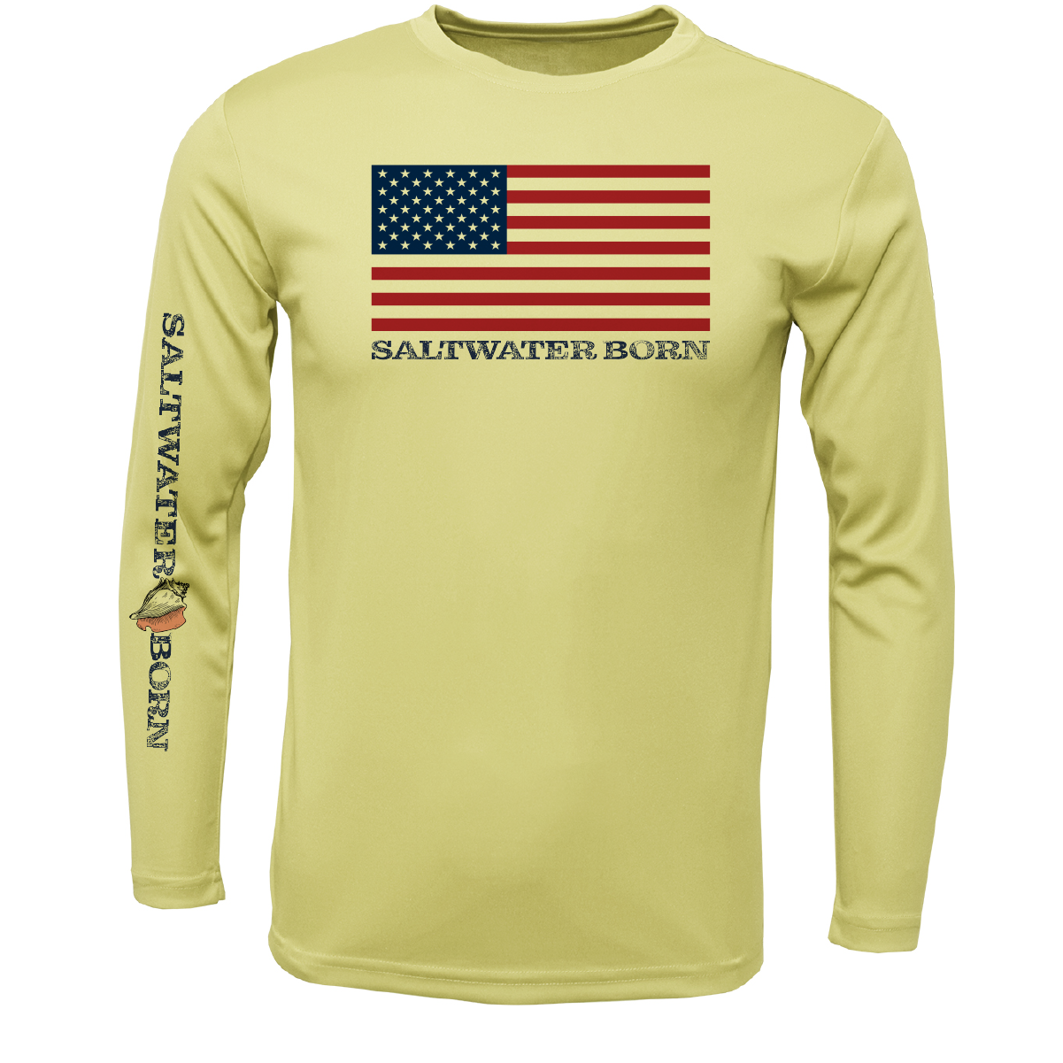 Key West, FL USA Born Boy's Long-Sleeve UPF 50+ Dry-Fit Shirt