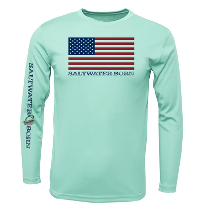 Key West, FL USA Born Boy's Long-Sleeve UPF 50+ Dry-Fit Shirt