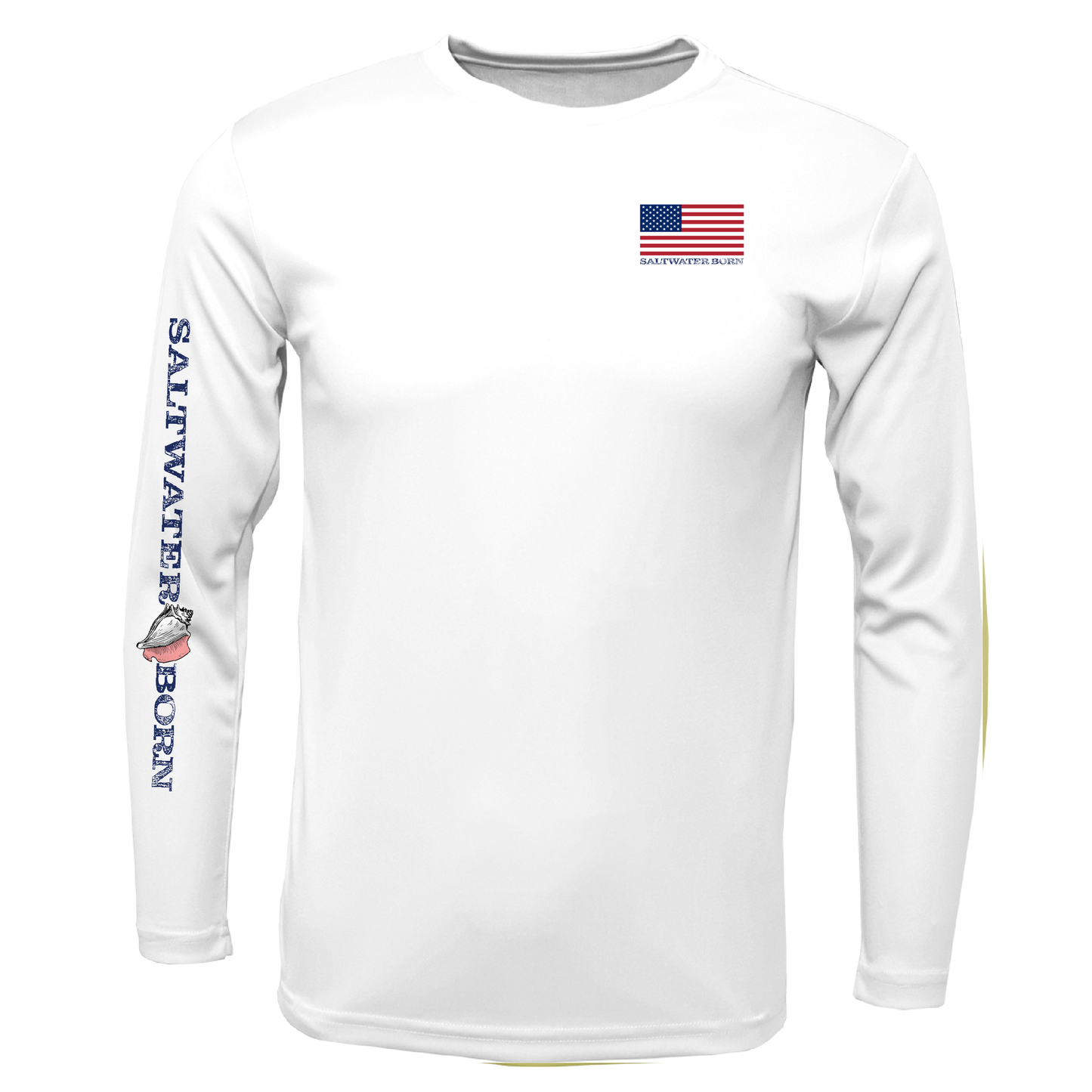 USA Blue Marlin Long Sleeve UPF 50+ Dry-Fit Shirt