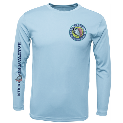 Melbourne Beach, FL Island Time Men's Long Sleeve UPF 50+ Dry-Fit Shirt