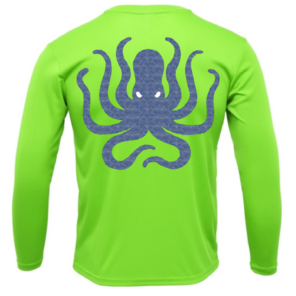 Siesta Key, FL Kraken Men's Long Sleeve UPF 50+ Dry-Fit Shirt