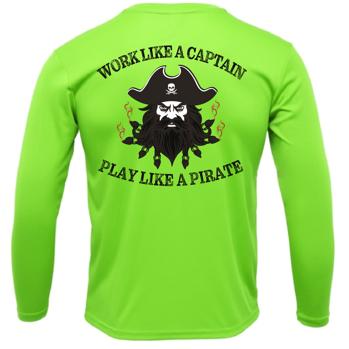 Tampa Bay, FL Blackbeard Men's Long Sleeve UPF 50+ Dry-Fit Shirt