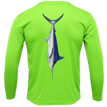 Siesta Key, FL Marlin Men's Long Sleeve UPF 50+ Dry-Fit Shirt