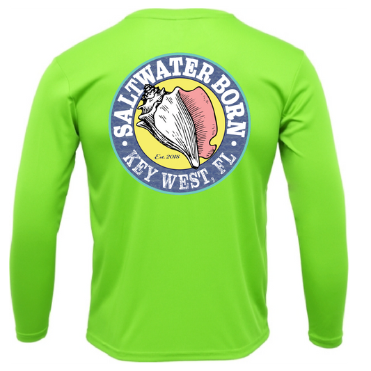 Key West, FL Spiny Lobster Diver Men's Long Sleeve UPF 50+ Dry-Fit Shirt