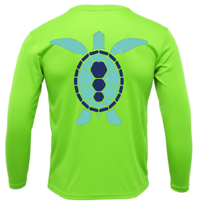 Key West, FL Turtle Men's Long Sleeve UPF 50+ Dry-Fit Shirt