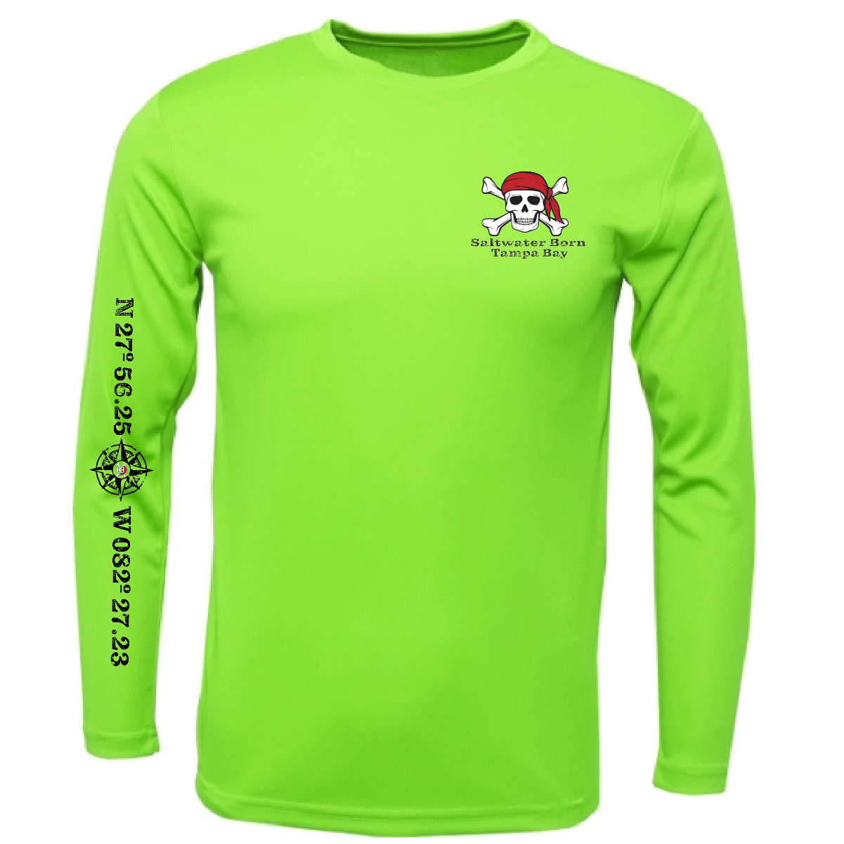 Tampa Bay, FL Blackbeard Men's Long Sleeve UPF 50+ Dry-Fit Shirt