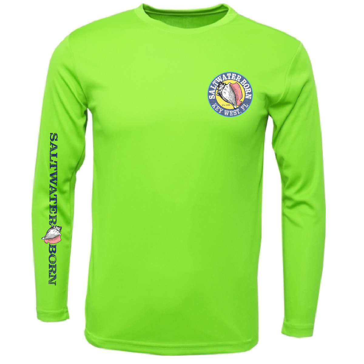 Key West, FL Island Time Men's Long Sleeve UPF 50+ Dry-Fit Shirt