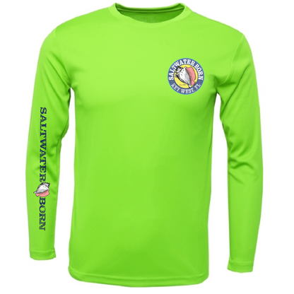 Key West, FL Island Time Men's Long Sleeve UPF 50+ Dry-Fit Shirt