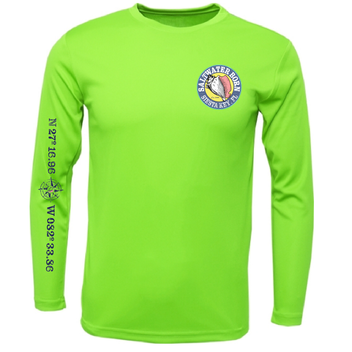 Siesta Key, FL Marlin Men's Long Sleeve UPF 50+ Dry-Fit Shirt