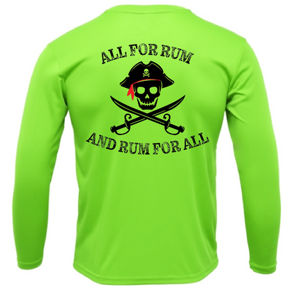 Tampa Bay, FL "All For Rum and Rum For All" Men's Long Sleeve UPF 50+ Dry-Fit Shirt
