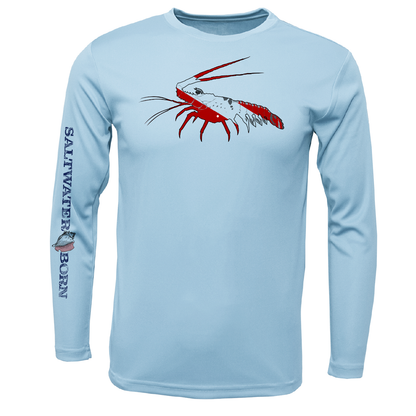 Key West, FL Spiny Lobster Diver Men's Long Sleeve UPF 50+ Dry-Fit Shirt