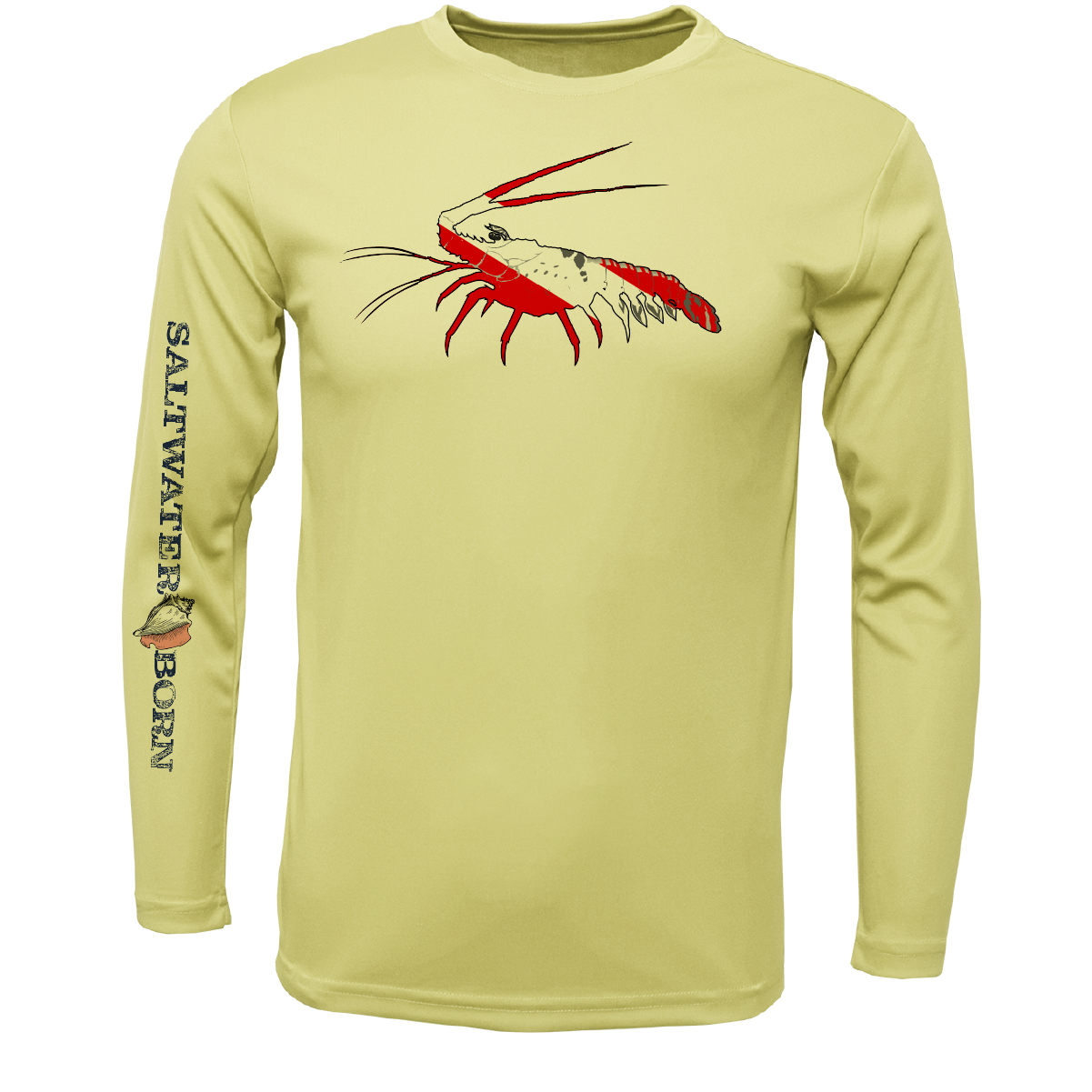 Key West, FL Spiny Lobster Diver Men's Long Sleeve UPF 50+ Dry-Fit Shirt