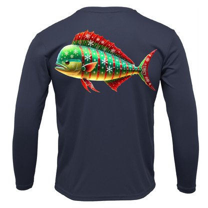 Christmas Mahi Men's Long Sleeve UPF 50+ Dry-Fit Shirt