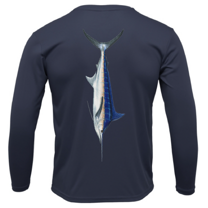 Siesta Key, FL Marlin Men's Long Sleeve UPF 50+ Dry-Fit Shirt