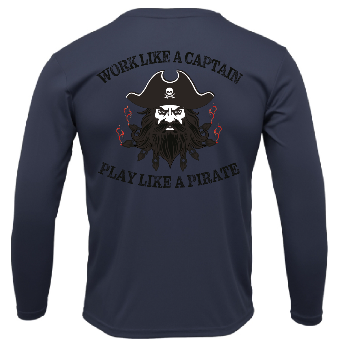 Tampa Bay, FL Blackbeard Men's Long Sleeve UPF 50+ Dry-Fit Shirt