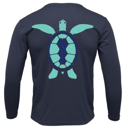 Key West, FL Turtle Men's Long Sleeve UPF 50+ Dry-Fit Shirt