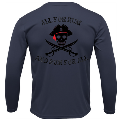Tampa Bay, FL "All For Rum and Rum For All" Men's Long Sleeve UPF 50+ Dry-Fit Shirt